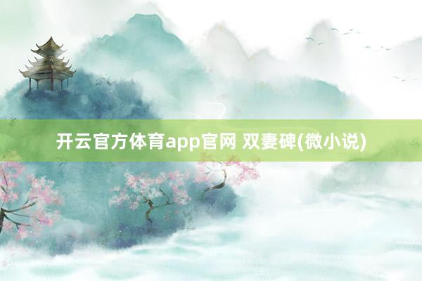 开云官方体育app官网 双妻碑(微小说)